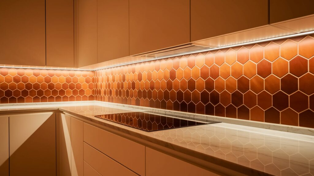 Pairing Kitchen Tiles with Lighting and Cabinetry
