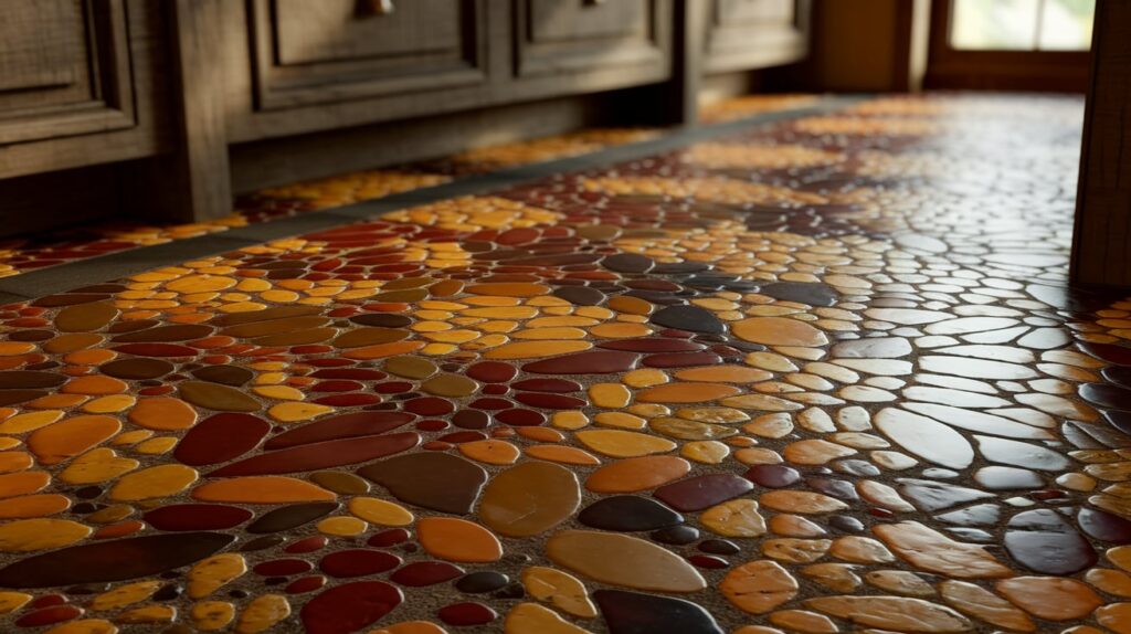 Seasonal Kitchen Floor Tiles Design Ideas